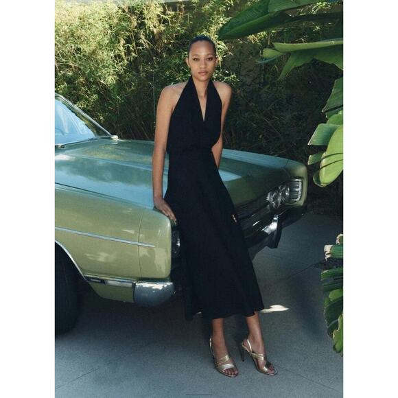 new with tag Zara Women's Maxi black Dress Size L/size chart attached- Zara - Picture 7 of 7